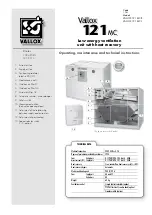 Preview for 1 page of Vallox 121 MC Series Operating, Maintenance And Technical Instructions