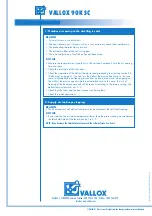 Preview for 8 page of Vallox 90k SC Instructions For Use And Maintenance Manual