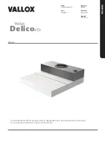 Vallox Delico KTD Manual preview