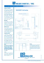 Preview for 16 page of Vallox DIGIT SE Series Manual