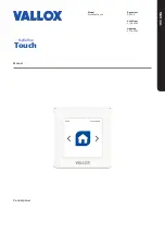 Предварительный просмотр 1 страницы Vallox MyVallox Touch Manual