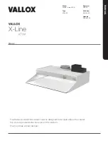 Vallox X-Line KTXA Manual preview