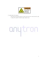 Preview for 5 page of Valloy Incorporation Any-001 Anytron User Manual