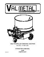 VALMETAL 01A99-0200 Operators Manual And Parts Lists preview