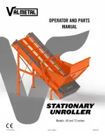 Preview for 1 page of VALMETAL STATIONARY UNROLLER Operator And Parts Manual