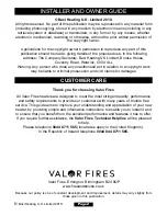 Preview for 2 page of Valor Fires 809 Installer And Owner Manual