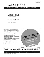 Valor Fires 842 Installer And Owner Manual preview