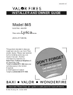 Valor Fires 845 Installer And Owner Manual preview