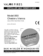 Valor Fires 860 chester Installer And Owner Manual предпросмотр