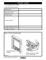 Preview for 62 page of Valor Fires 963 Installer And Owner Manual