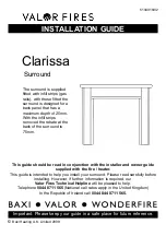 Preview for 1 page of Valor Fires Clarissa Installation Manual