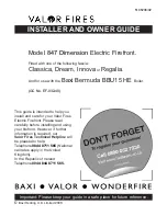 Valor Fires VALORFIRES 847 Installer And Owner Manual предпросмотр