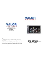 Предварительный просмотр 1 страницы Valor Multimedia DD-806W Plus Owner'S Manual