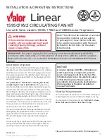 Preview for 1 page of Valor 1595CFKV2 Installation & Operating Instructions Manual