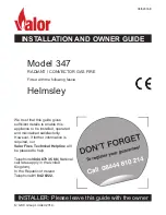 Preview for 1 page of Valor 347 Helmsley Installation And Owner'S Manual