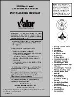 Preview for 1 page of Valor 530 Direct Vent Installation Manual