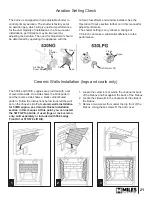 Preview for 21 page of Valor 530ILN Installation & Operating Instructions Manual