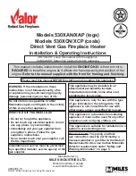 Valor 530XAN/XAP Installation Instructions Manual preview