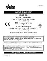 Valor 5402 HOMESTYLE Owner'S Manual preview