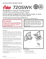 Valor 720SWK Installation Instructions Manual preview