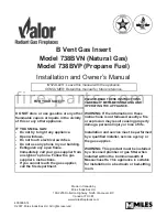 Valor 738BVN Installation And Owner'S Manual preview