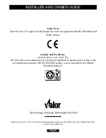 Preview for 2 page of Valor 805 alsace Installer And Owner Manual