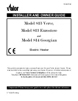 Valor 814 GEORGIAN Installer And Owner Manual preview