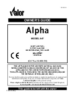 Valor ALPHA 647 Owner'S Manual preview