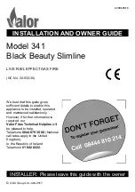 Valor Black Beauty Slimline Installation And Owner'S Manual preview