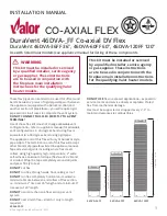 Preview for 1 page of Valor DuraVent 46DVA FF Co-axial DV Flex Series Installation Manual