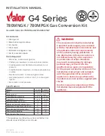 Preview for 1 page of Valor G4 780MNGK Installation Manual