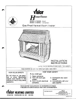 Valor Homeflame 475MNB Installation Instructions Manual предпросмотр