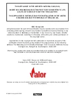 Preview for 2 page of Valor Homeflame Dream Installation And Owner'S Manual