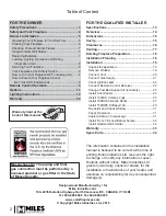 Preview for 2 page of Valor LEGEND G3 738JN Installation & Owner'S Manual