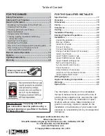 Preview for 2 page of Valor LEGEND G3 739JN Installation & Owner'S Manual