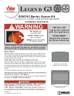 Valor LEGEND G3 BSK742 Installation Instructions preview