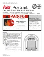 Preview for 1 page of Valor Portrait Cast Arch Fronts 539 Series Installation Manual