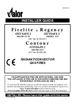 Preview for 1 page of Valor Regency OXYSAFE 2 Installer'S Manual