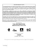 Preview for 14 page of Valor Senator 276N Installation And Operation Manual