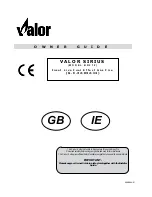 Preview for 1 page of Valor sirius br218 Owner'S Manual