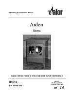 Valor The Arden Operating & Installation Manual preview
