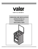 Valor V60GTCLm Operating And Installation Instructions предпросмотр