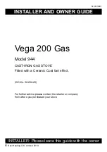 Preview for 1 page of Valor Vega 200 Gas Installer And Owner Manual