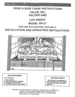 Valor VN-21 Installation And Operating Instructions Manual preview