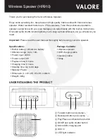 Valore HR910 User Manual предпросмотр