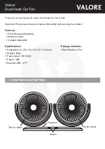 Preview for 1 page of Valore LA34 Quick Start Manual