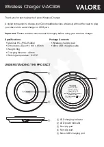 Предварительный просмотр 1 страницы Valore V-AC906 Manual