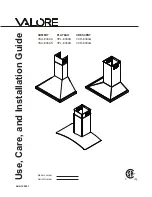 Preview for 1 page of Valore VCR-E30AG Use, Care And Installation Manual