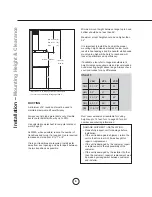 Preview for 8 page of Valore VCR-E30AG Use, Care And Installation Manual