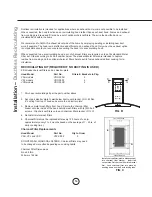 Preview for 16 page of Valore VCR-E30AG Use, Care And Installation Manual